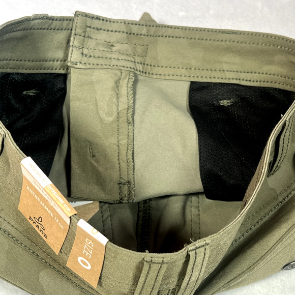 prAna Shorts Womens 0 Green Camo Halle Short ll 5" Nylon Stretch Hiking Outdoors - Picture 8 of 12